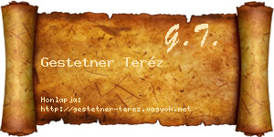 Gestetner Teréz névjegykártya